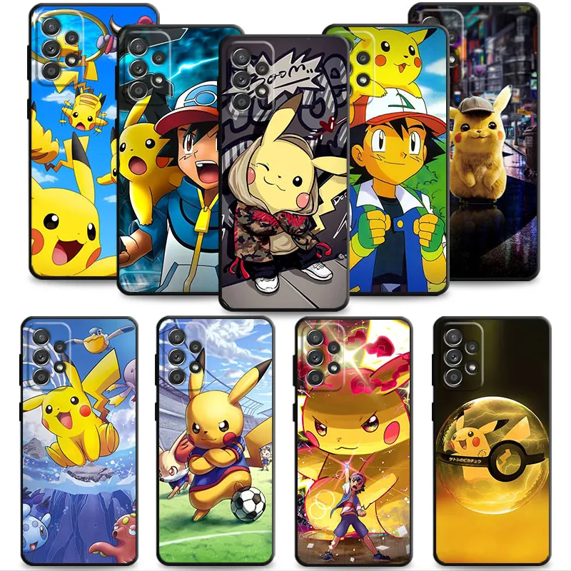 

Phone For Samsung Galaxy A73 A72 A53 A33 A32 A22 A13 A21s A12 A31 A51 A52 A71 A41 A23 A11 Cellular Case Pokemon Pikachu Cute