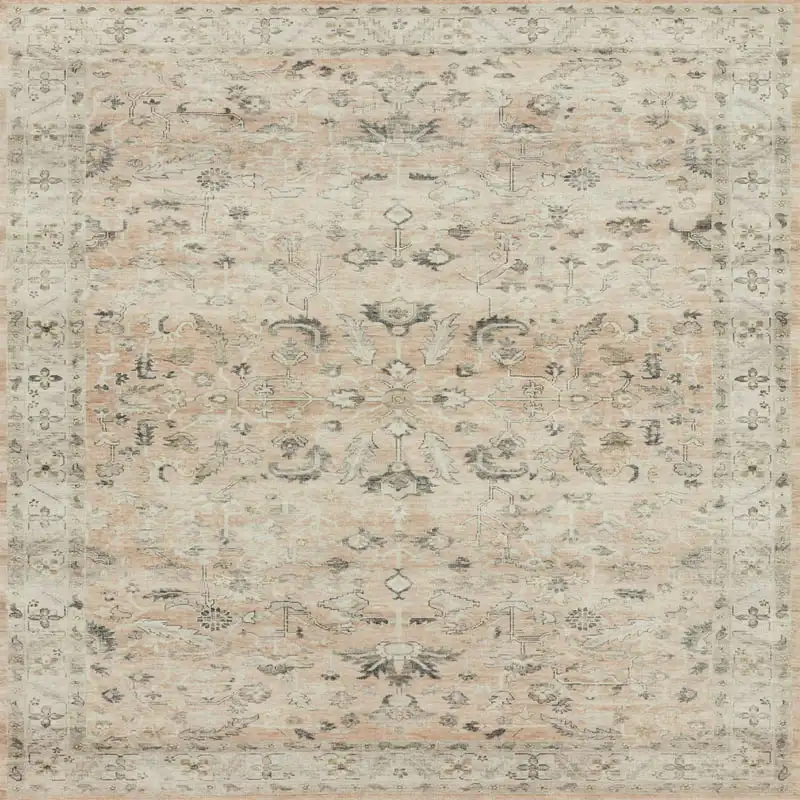 

Printed Oriental Area Rug, Blush / Multi, 2'-3" x 3'-9"