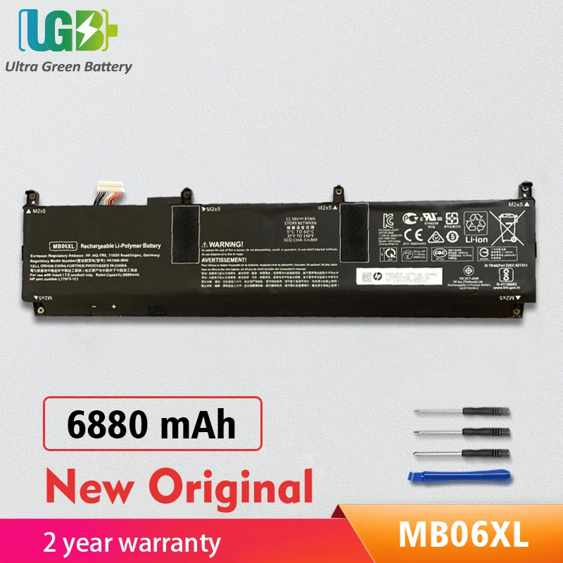 

UGB New Original MB06XL Battery For HP ZBook StudioG7 2J3H8PA HSTNN-IB9E Notebook 11.58V/83Wh/6880mAh