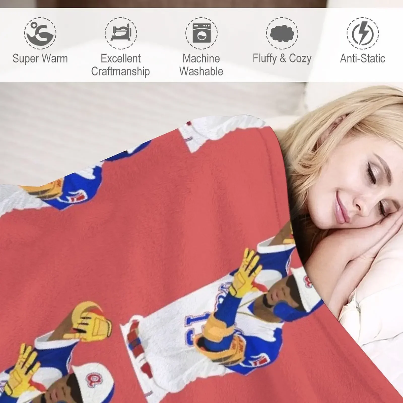 Рональд Айку-младший. -Mix It Up Плед Волосы Манга Дизайнерские Одеяла