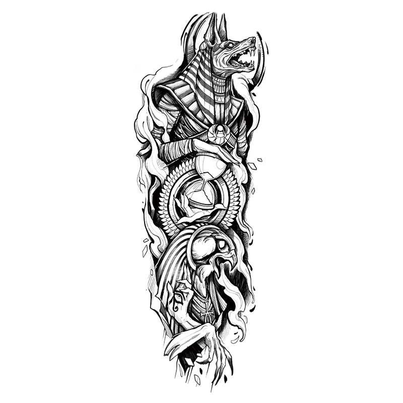 Тату рукав египетская тематика эскизы