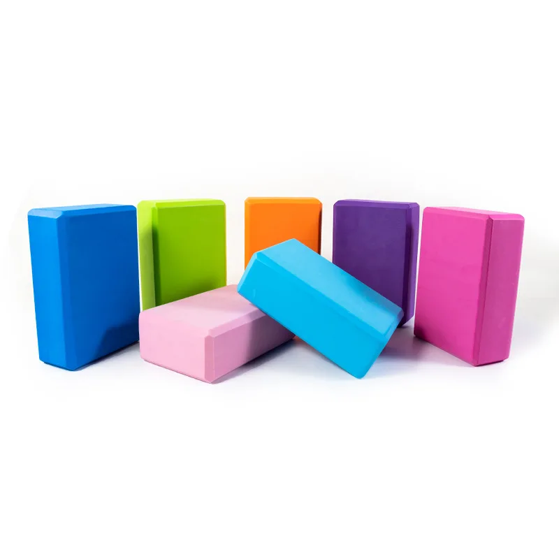 

1pc EVA Foam Yoga Brick Colorful Fitness Pillow Bolster Pilates Block Anti-slip Exercise Equipment Stretching Aid Random Color