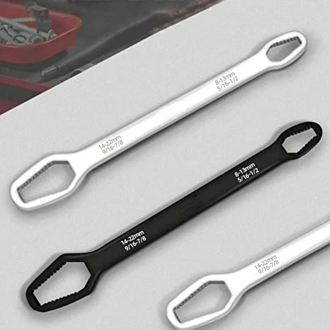8-22mm Universal Double Ended Wrench Self-Tightening Screw Nuts Repair Wrenches Ratchet Spanner Plumbing Tools Tap - купить по