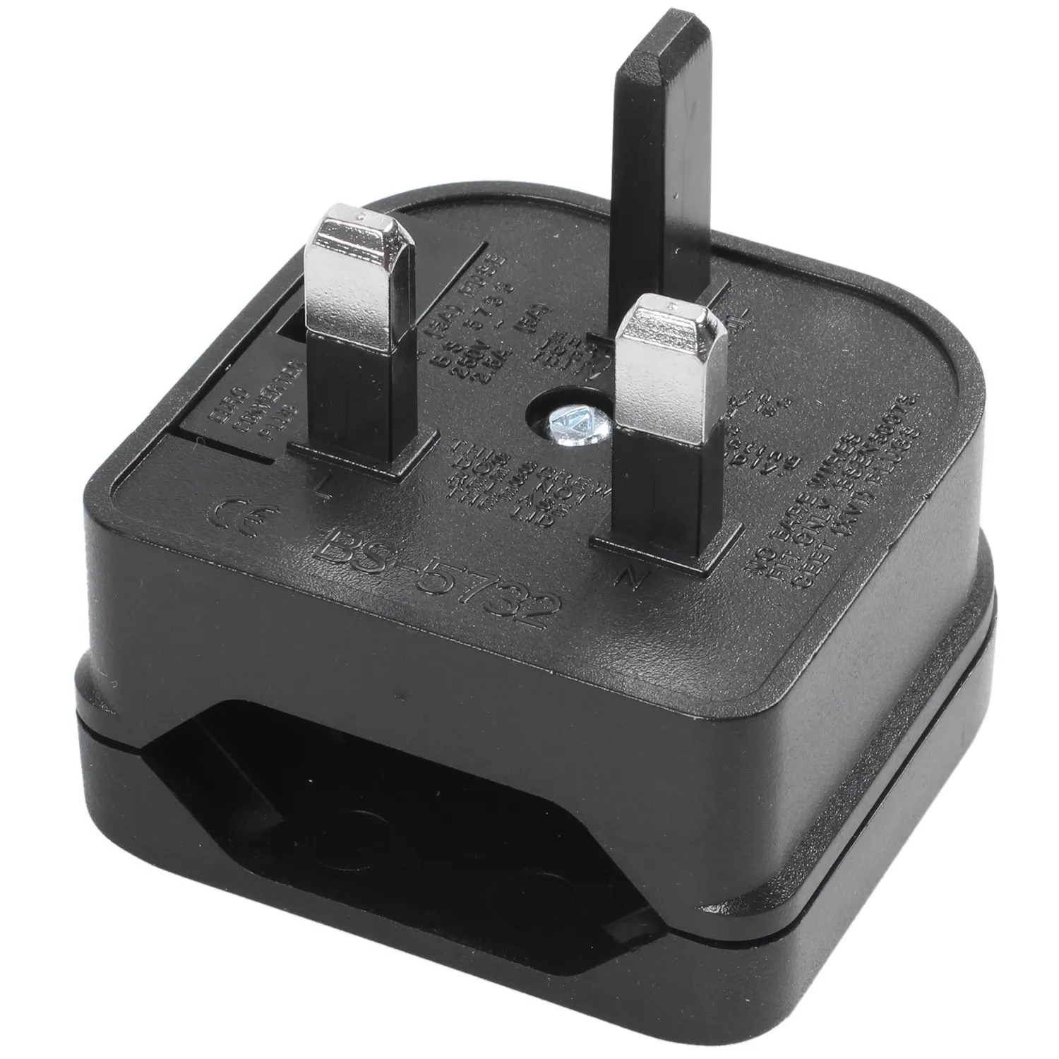 

Euro 2 Pin To 3 Pin Converter Plug Adapter Black