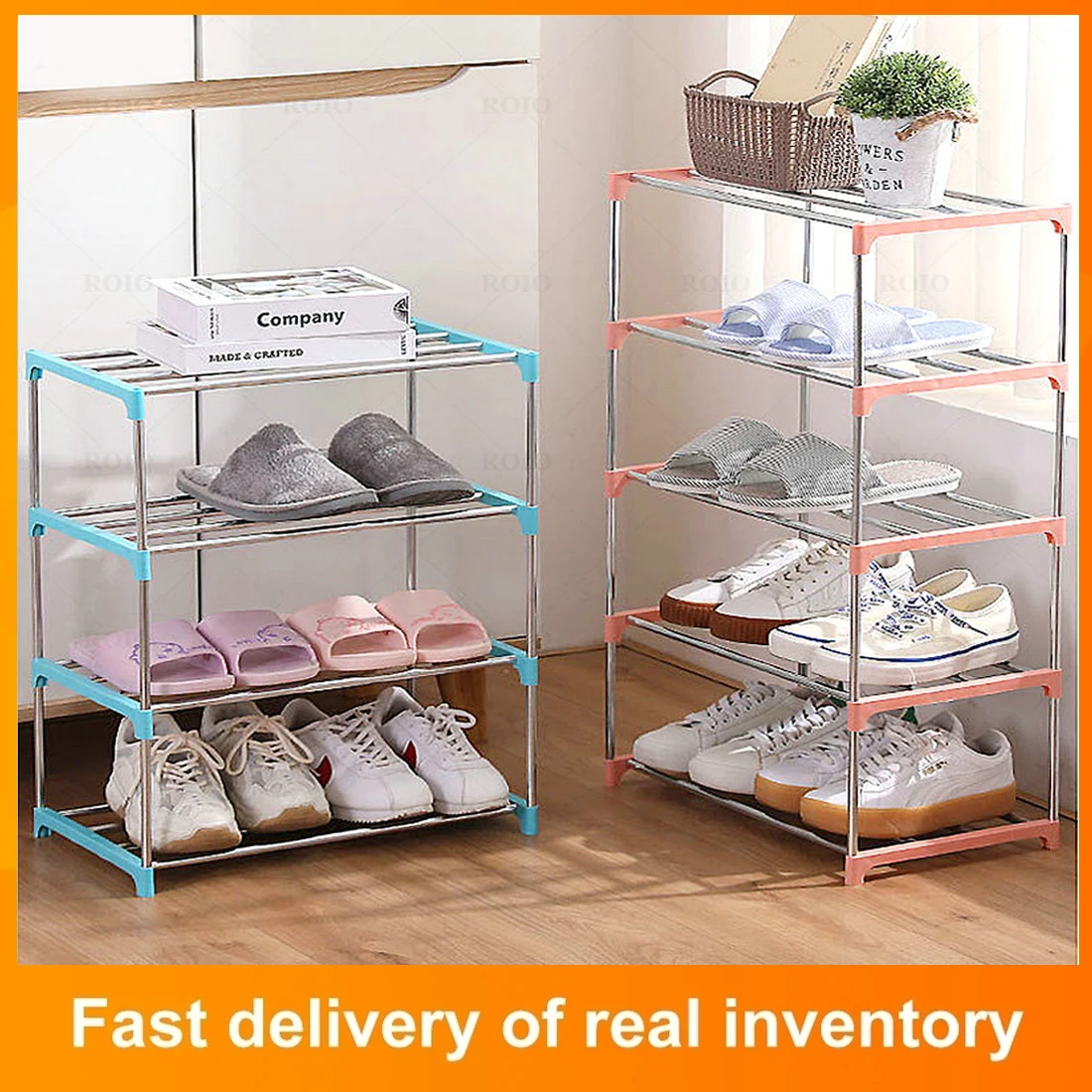 Simple Small Shoe Shelf Nonwoven Fabric Shoe Rack Space-saving Shoe Organizer Stand Holder Minimalist Home Dorm Shoe Cabinet