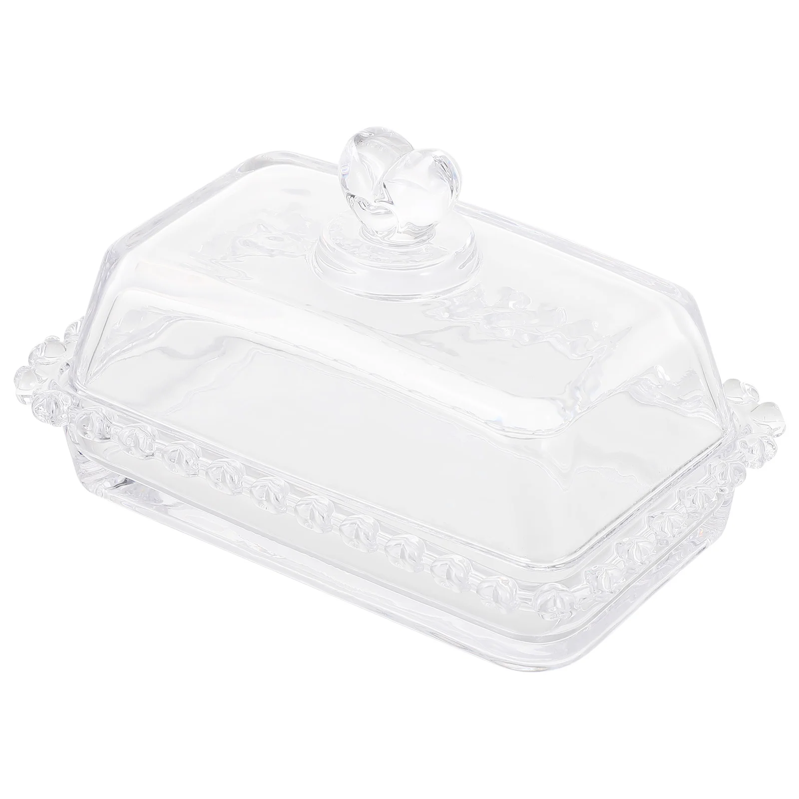 

Clear Glass Cake Plate Dessert Plate Fashion Dessert Serving Tray with Cover