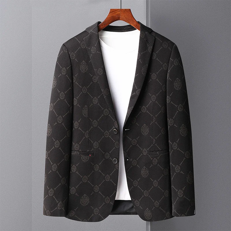 

Пиджак мужской деловой, элегантный модный простой блейзер в итальянском стиле, повседневный жакет для интервью