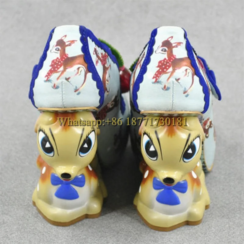 

Туфли-лодочки женские на высоком каблуке, милая Свадебная обувь с украшением в виде вишни, с оленем, круглым носком, на весну, лето, Осень