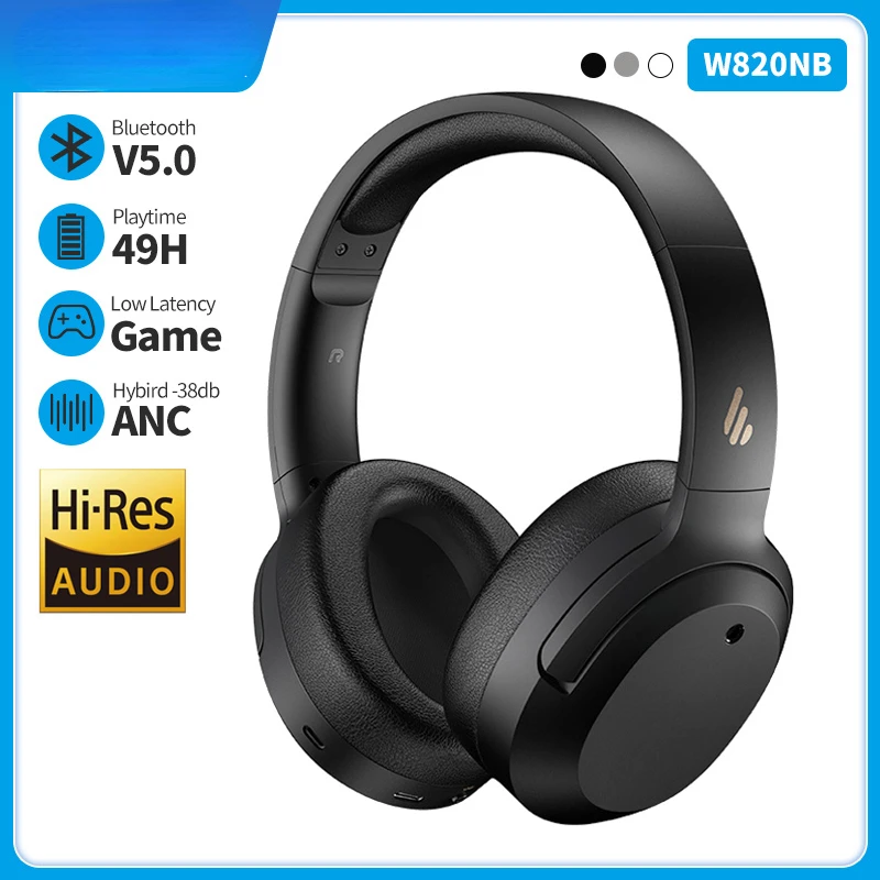 

W820NB ANC Wireless Headphones Bluetooth Headsets Hi-Res Audio Bluetooth 5.0 40mm Driver Type-C Fast Charge Hybrid ANC