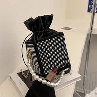 box designer diamond beading pu leather crossbody bags women 2022 summer trend luxury brands shoulder bag handbags and purses