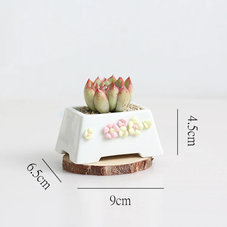 

Простой белый фарфоровый цветочный горшок, цветочный горшок для растений-суккулентов, мини-горшок для домашнего освещения, ручная работа, корейский умывальник