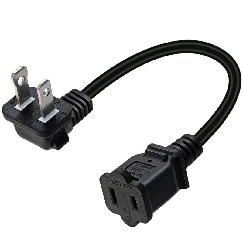 2-зубчатый Удлинительный шнур US AC штекер-гнездо силовой кабель 2x18AWG