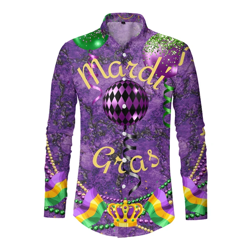 Мужская Повседневная рубашка с длинным рукавом белая футболка 3D-принтом в