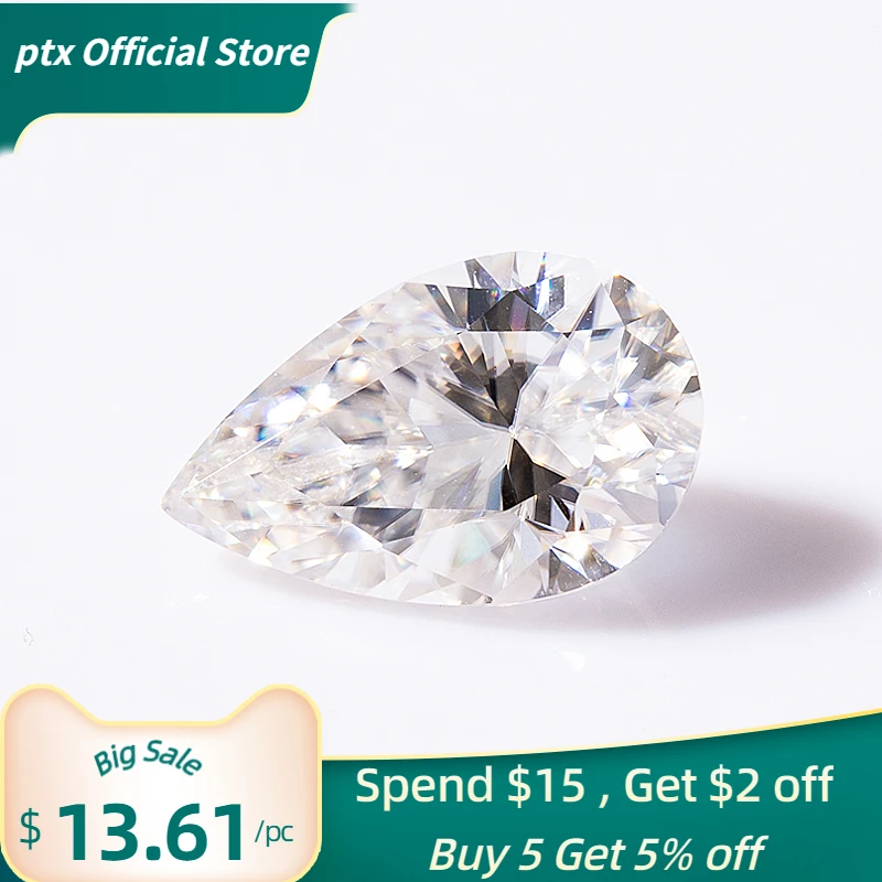 

Real Loose Moissanite Diamond D Color VVS1 GRA Moissanite Pear Shape Excellent Ordinary Cut For Diamond Ring Jewelry Hot