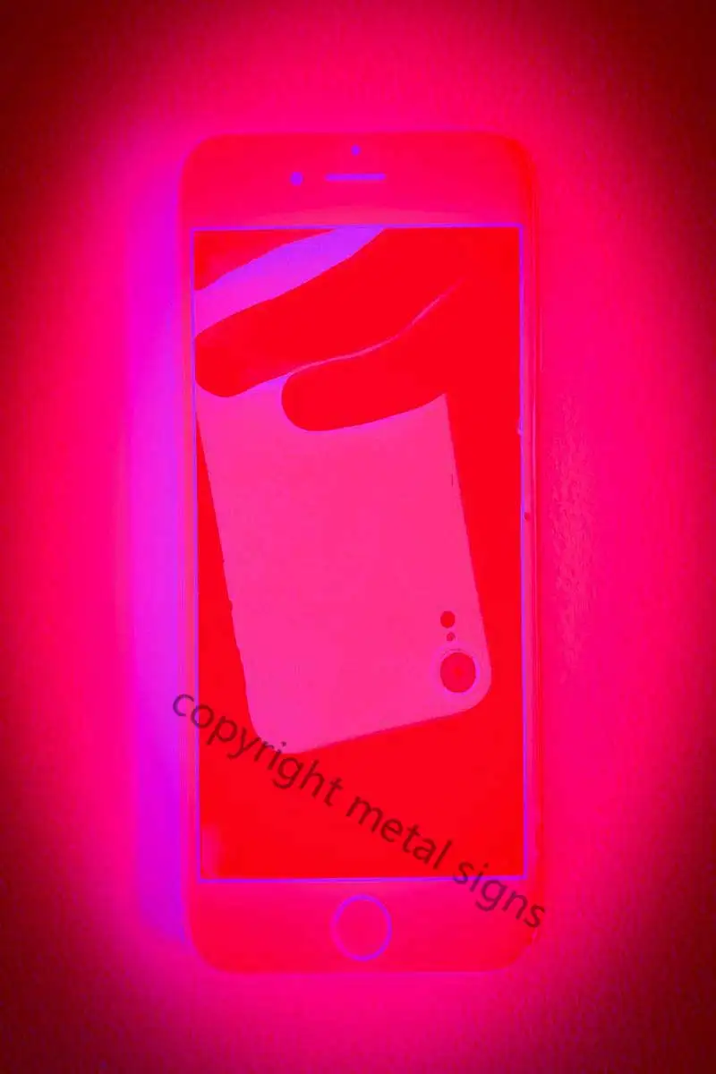 

Неоновый телефон в стиле ретро, винтажная металлическая вывеска, жестяные таблички, Настенный декор, неоновая вывеска для кафе, паба, дома, к...