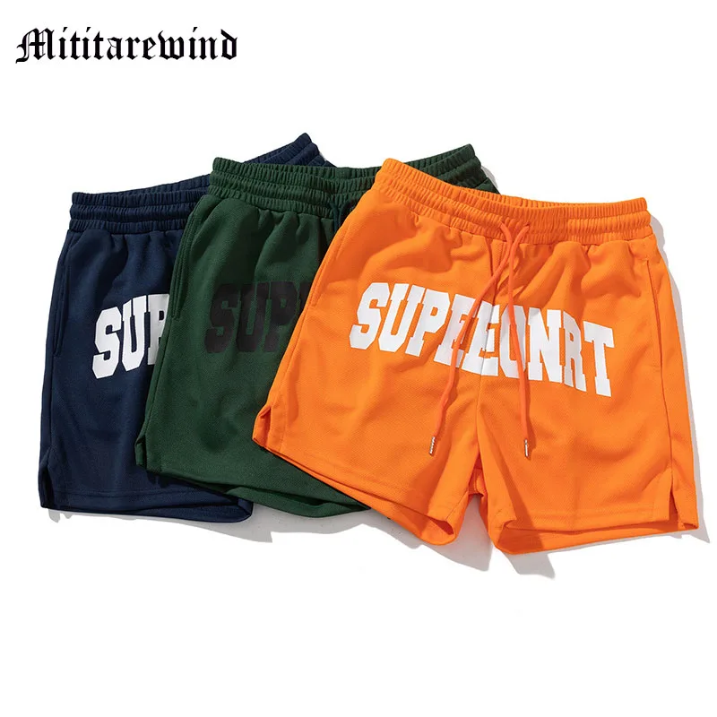 

American Men's Casual Loose Baggy High Street Shorts Hip Hop Joggers Sportswear Streetwear Male Gyms Fitness Short Pants