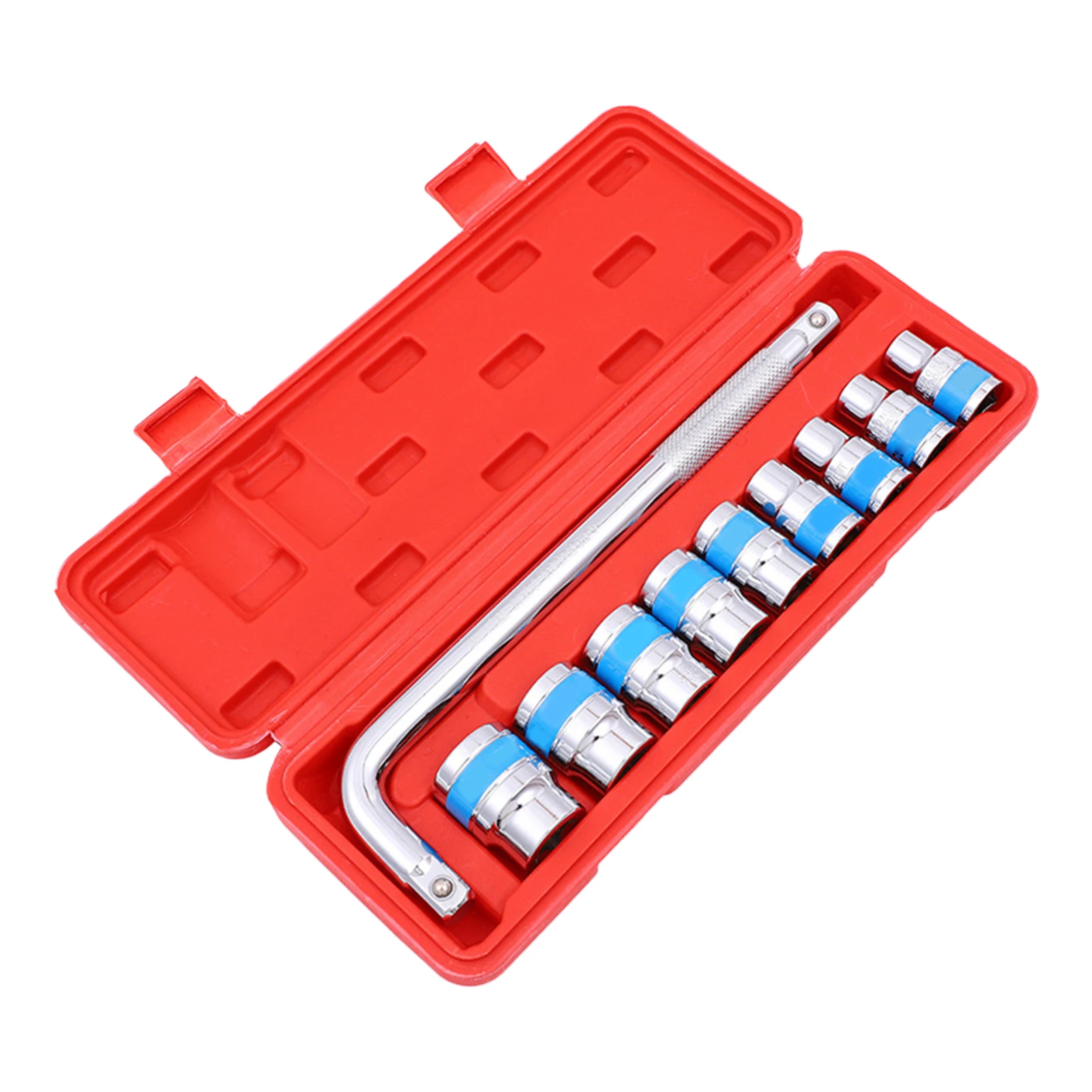 

10pcs Socket Wrench Set Chrome Vanadium Steel Manual Ergonomic Hand Tool Maintainence Portable Car Repair Home Sleeve