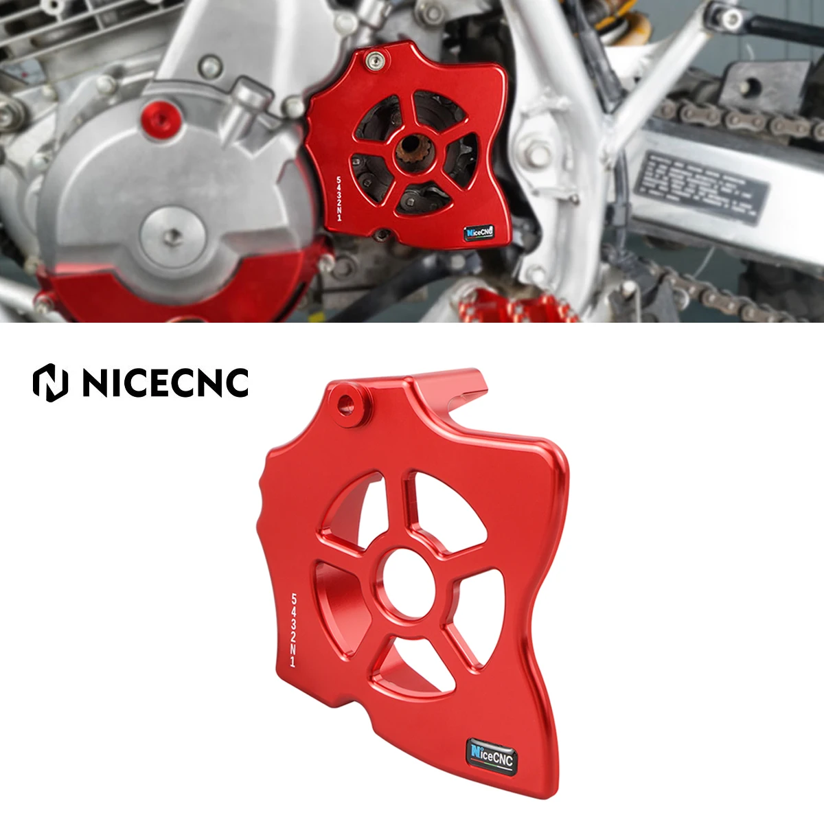 

NiceCNC 15 Teeth Sprocket Cover Guard for Honda XR650L XR 650L XRL 650 1993-2023 2022 2021 2020 Motorcycle Chain Guide Protector