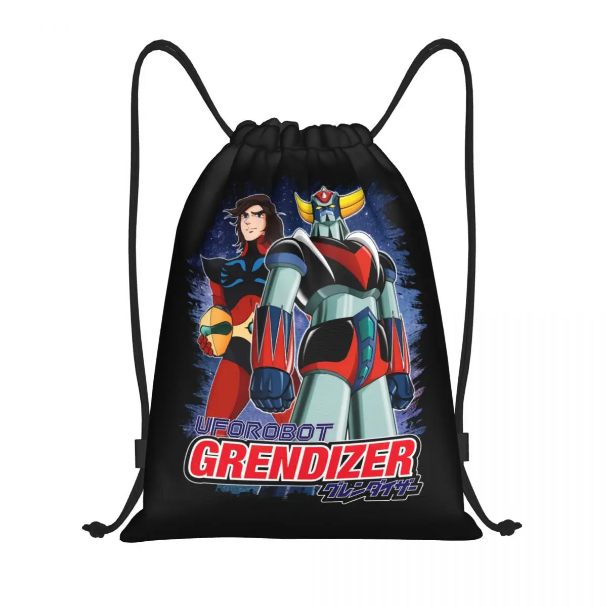 

Goldorak Grendizer Actarus Drawstring Backpack Women Men Gym Sport Sackpack Portable UFO Robot Goldrake Training Bag Sack