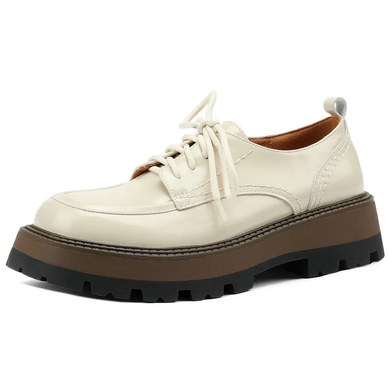 

Dilalula 2022 Spring Autumn Women Pumps Working Casual Lace-Up Thick Heels Genuine Leather Classic Retro Platforms Shoes Woman