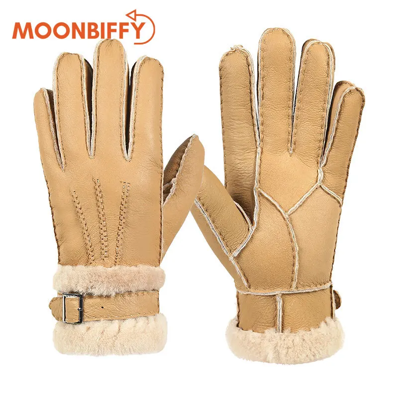 

100% натуральная овчина, искусственные перчатки, оригинальные кашемировые меховые теплые перчатки, женские перчатки из натуральной кожи с за...