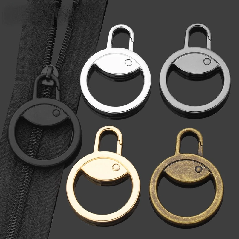 

Gold Silver Zipper Pull Head Automatic Lock Universal Metal Zip Slider Sewing Clothes Accessories Tailor Coat Decoration