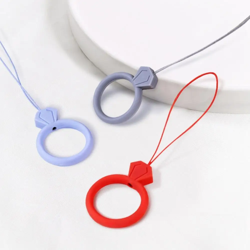 

2 pieces of universal cartoon silicone multifunctional mobile phone lanyard, wrist strap, rope holder, mobile phone lanyard