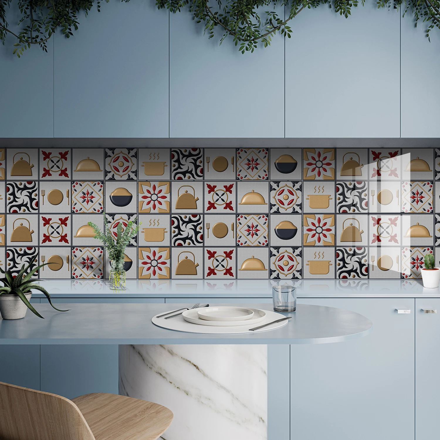 Прозрачные утолщенные настенные наклейки в европейском стиле самоклеящиеся