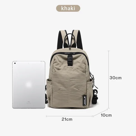 EPOL 2025 Новый женский легкий холщовый рюкзак 2 в 1, мини-школьная сумка через плечо 3043-05
