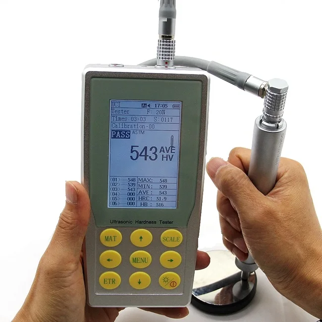 

HUH-5M Ultrasonic Hardness Tester Ultrasonic Hardness Tester Probe type UCI-1K/2K/5K/10K