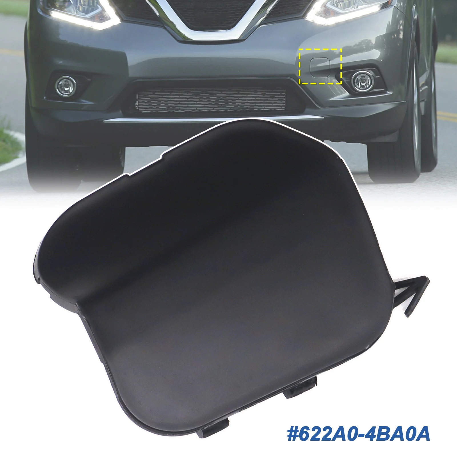 

Car Accessories Front Bumper Tow Hook Cap Cover Eye Access Protector 622A0-4BA0A For Nissan Rogue X-Trail T32 2014 2015 2016