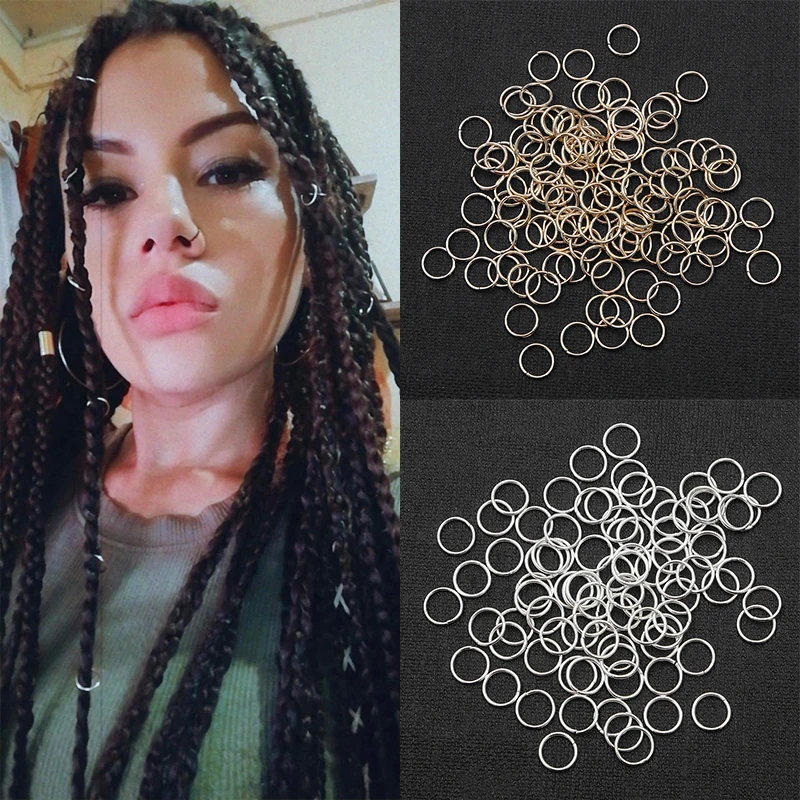 Charms Hair Braid Dread Dreadlock Beads Clips Cuffs Rings Hoop Adjustable Jewelry 14mm Clasps Accessories