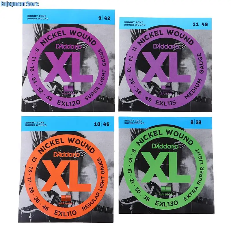 Никелевые Струны для электрогитары EXL110 EXL115 EXL120 EXL130 XL с круглой обмоткой |