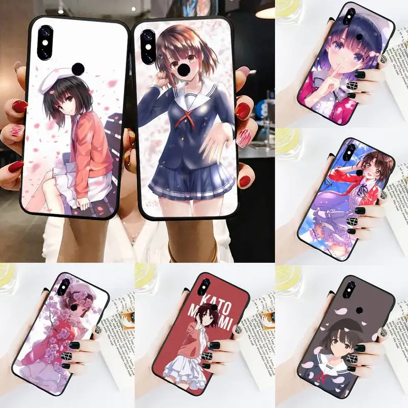 

Katou Megumi Saekano Phone Case For Xiaomi Redmi note 7 8 9 11 t s 10 A pro lite funda shell coque cover