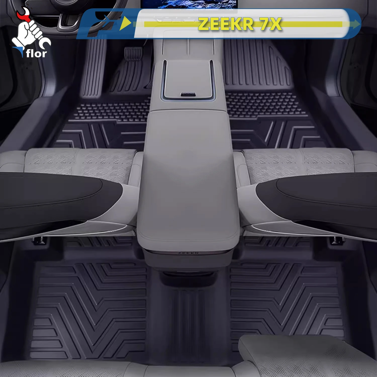 Автомобильный напольный коврик для левого руля ZEEKR 7X 2025 индивидуальный ног с