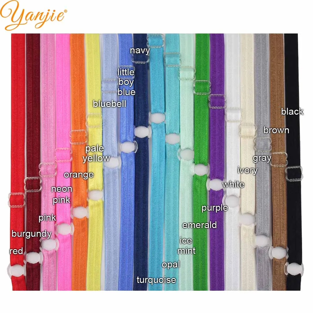 100 шт./лот 20 цветов 3/8 &quotFOE Solid Adjustable Infantile головная повязка для маленьких девочек