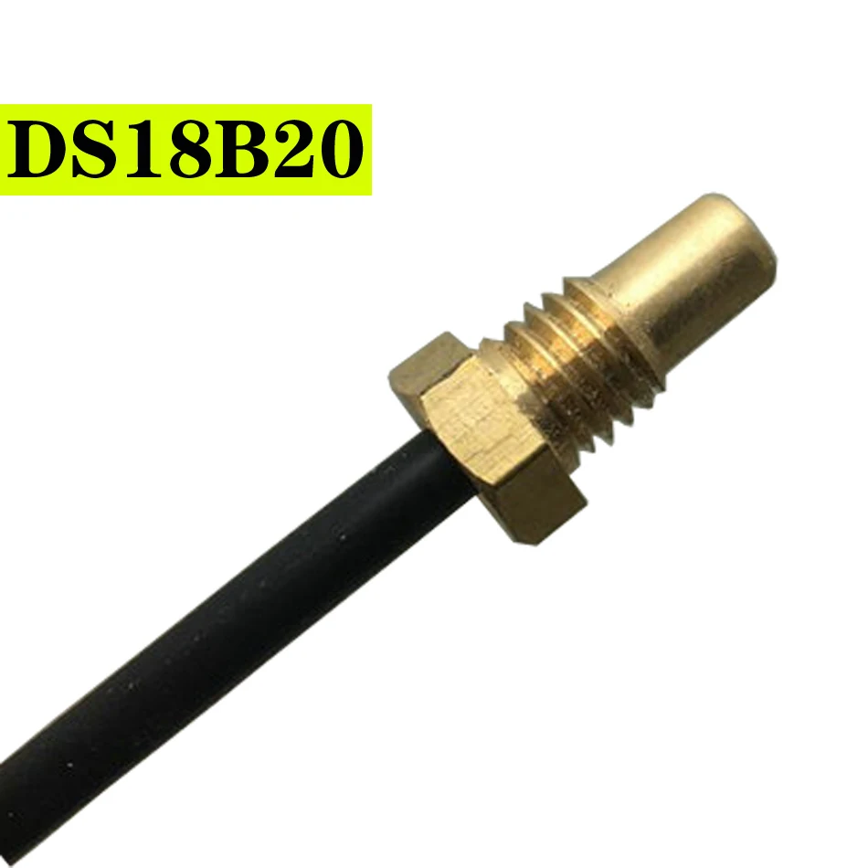 

DS18B20 Threaded Dallas M8 Stainless Steel High Temperature Waterproof Fixed Temperature Sensor Probe