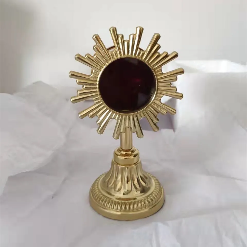Ostensorium Catholic Holy Exquisite Pure Copper Reliquary Christian Monstrance Church Gift Home Decoration