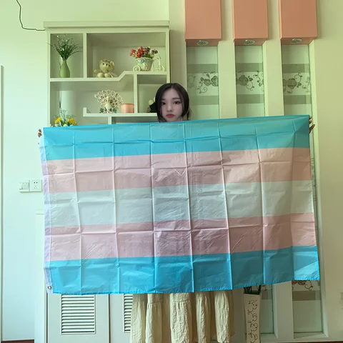ЛГБТ флаг 90x150 см двухсторонний Печатный полиэстер подвесной Omnisexual ЛГБТ гордость Пан пансексуальный флаг