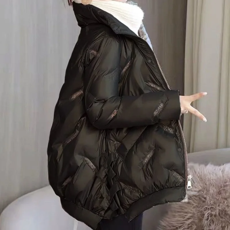 Winter Women's Cold Coat Parka Glossy Padded Jacket Cheap Wholesale Loose Long Sleeve Top Coat Korean Fashion Jacket New