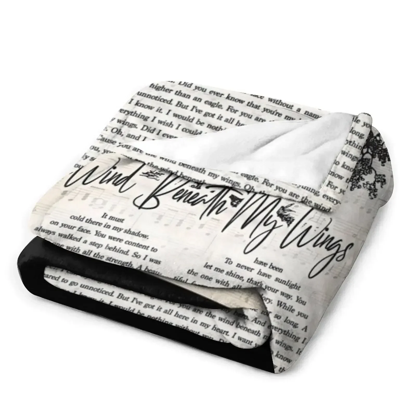 Bette Midler - Wind Beneath My Wings Lyrics Wall Art Подарочное одеяло Свободные одеяла для детских