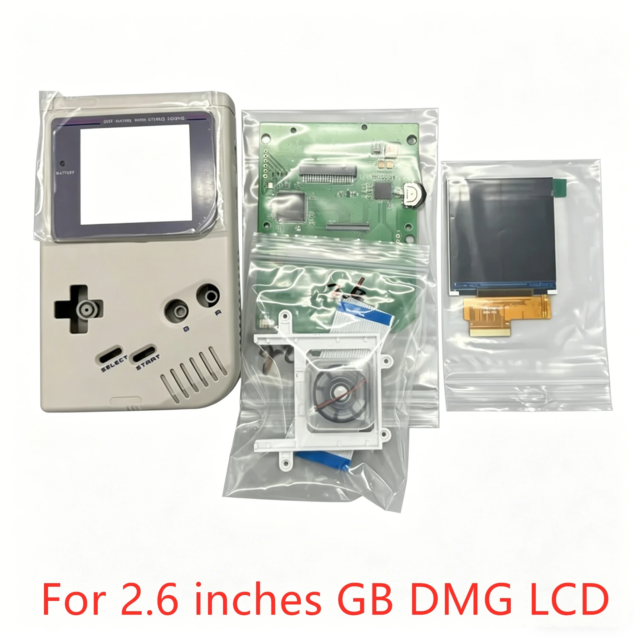 Фото 2,6-дюймовый IPS LCD-экран DMG Game Boy с высокой яркостью, новый корпус, простая установка, готов к использованию, для классических игр. №1