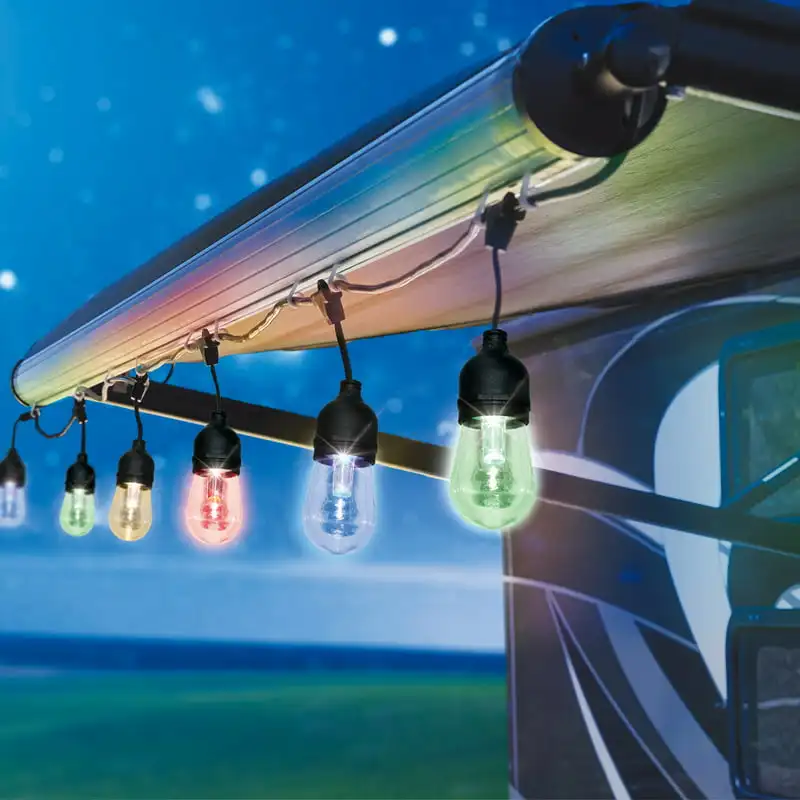 

120 Volts Color Changing Shatterproof LED String Light with Remote Control 12 Count for Indoor &