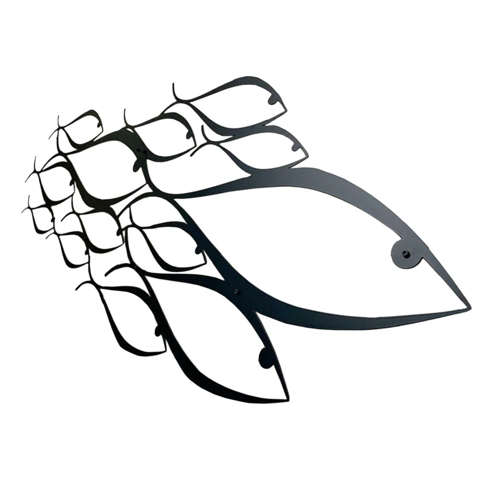 

Wall Fish Metal Decor Iron Hanging Swarm Nautical Sculpture Marine Modern Work Decoration Flower Pendant Decorative