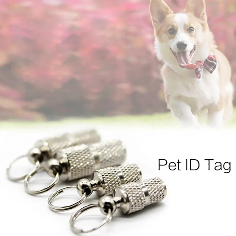 New Silver Golden Pet Cat Dog ID Tag For Dogs Cats Anti Lost Name Address Label Identity Storage Tube Collar Pet Products Home images - 6