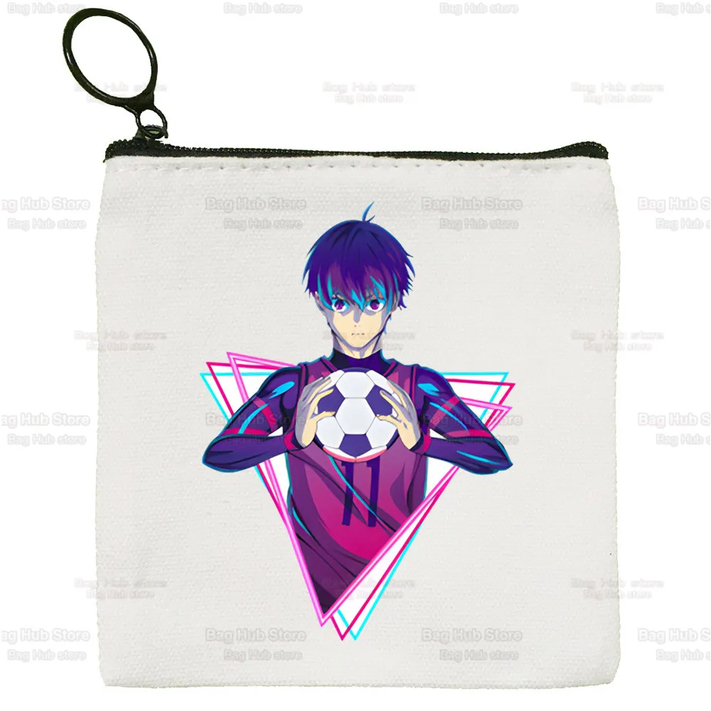 Blue Lock Coin Purse Vintage Mini Wallet Pouch Isagi Yoichi Hyoma Chigiri Meguru Bachira Keys Card Storage Card Bag Zipper
