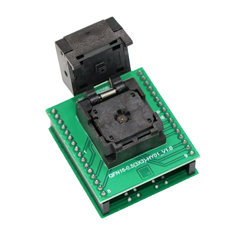 

QFN16/MLF16 Розетка программатора IC Pitch0.5 ICsize3x3 Адаптер флэш-раскладушки 16-контактный разъем для записи высокого/низкого температуры 8-контактный 30 В 50 мОм