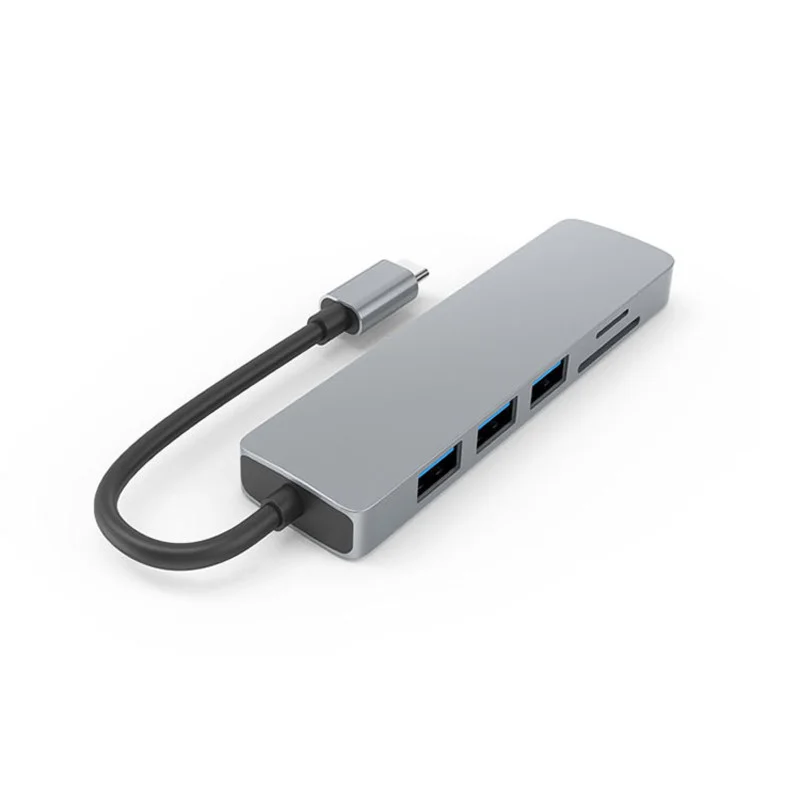 

6 в 1 Type c Hub 3,0 Usb порт кардридер Usb c Hub Док-станция для Macbook