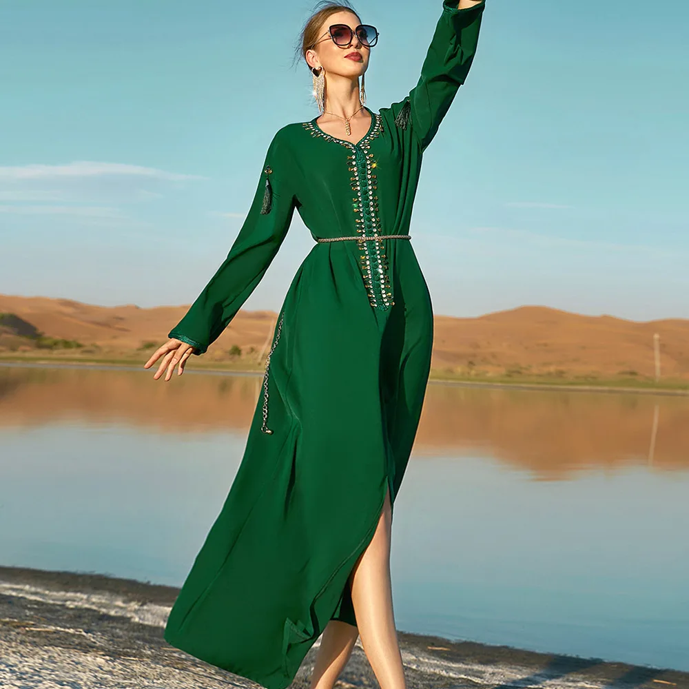 Мусульманское платье женское Caftan Marocain Свадебные турецкие платья марокканский