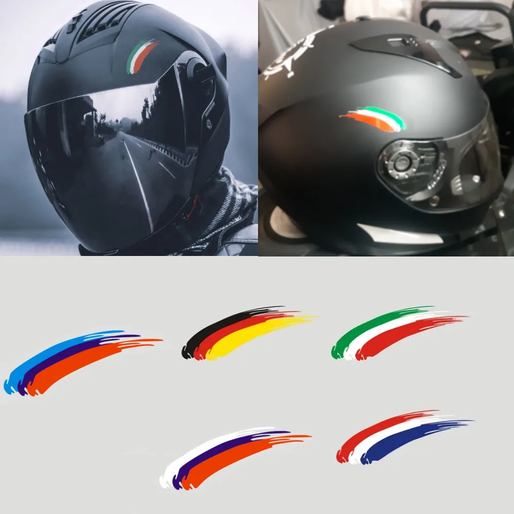 Reflective Tricolor Sticker National Flag of France Italy German Russia BMW Car Styling Vinyl Decals Helmet Motor Bicycle